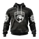 Hoodie NHL Florida Panthers Special Black Camo Design For Veterans Day St2304