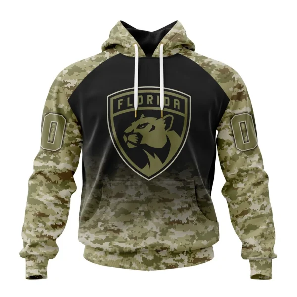 Hoodie NHL Florida Panthers Special Camo Design For Veterans Day St2302