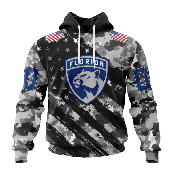 Hoodie NHL Florida Panthers Special Camo Military Design St2301