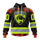 Hoodie NHL Florida Panthers Special Design Honoring Firefighters St2401