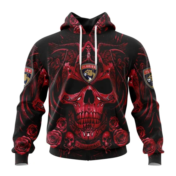 Hoodie NHL Florida Panthers Special Design With Skull Art St2203