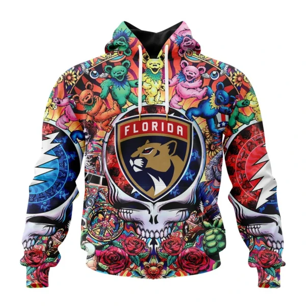 Hoodie NHL Florida Panthers Special Grateful Dead Design St2304