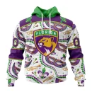 Hoodie NHL Florida Panthers Special Mardi Gras Design St2401