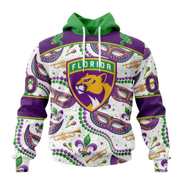 Hoodie NHL Florida Panthers Special Mardi Gras Design St2401