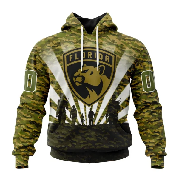 Hoodie NHL Florida Panthers Special Military Camo Kits For Veterans Day And Rememberance Day St2201