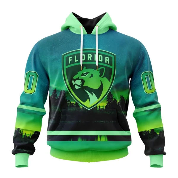 Hoodie NHL Florida Panthers Special Northern Lights Design St2302