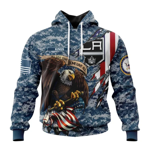 Hoodie NHL Los Angeles Kings Honor Us Navy Veterans St2202