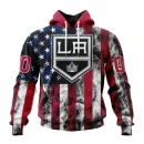 Hoodie NHL Los Angeles Kings Special Design For Independence Day The Fourth Of July St2401