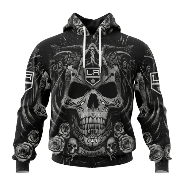 Hoodie NHL Los Angeles Kings Special Design With Skull Art St2203