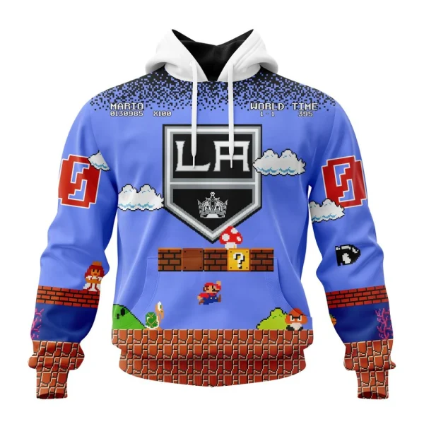 Hoodie NHL Los Angeles Kings Special Kits With Super Mario Game Design