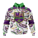 Hoodie NHL Los Angeles Kings Special Mardi Gras Design St2401