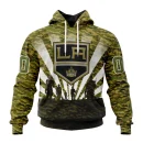 Hoodie NHL Los Angeles Kings Special Military Camo Kits For Veterans Day And Rememberance Day St2201