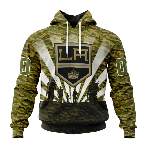 Hoodie NHL Los Angeles Kings Special Military Camo Kits For Veterans Day And Rememberance Day St2201