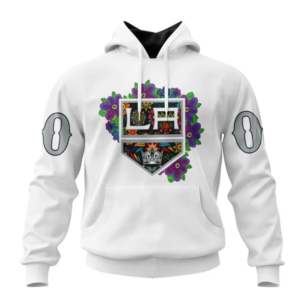 Hoodie NHL Los Angeles Kings, Specialized Unisex Kits Dia De Muertos
