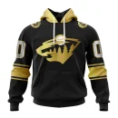 Hoodie NHL Minnesota Wild Special Black And Gold Design St2401