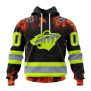 Hoodie NHL Minnesota Wild Special Design Honoring Firefighters St2401