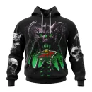 Hoodie NHL Minnesota Wild Special Skull Art Design St2301