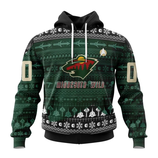 Hoodie NHL Minnesota Wild Special Star Trek Design St2201