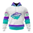 Hoodie NHL Minnesota Wild Special Whiteout Design St2401