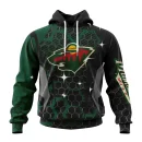 Hoodie NHL Minnesota Wild, Specialized Design With Motocross Syle V0222