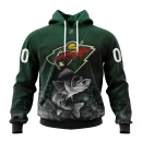 Hoodie NHL Minnesota Wild, Specialized Fishing Style St2201