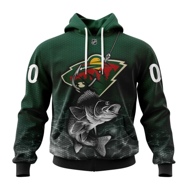 Hoodie NHL Minnesota Wild, Specialized Fishing Style St2201