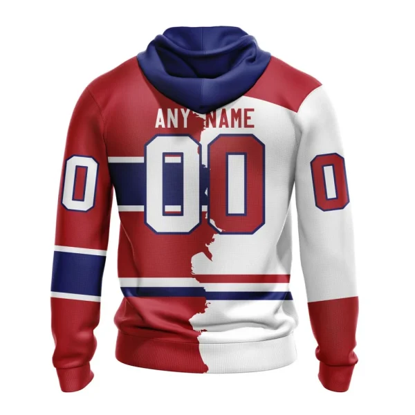 Hoodie NHL Montreal Canadiens Personalize Home Mix Away Kits - Image 2