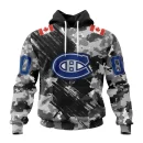 Hoodie NHL Montreal Canadiens Special Camo Armed Forces Design St2301