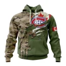 Hoodie NHL Montreal Canadiens Special Camo Skull Design St2303