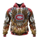 Hoodie NHL Montreal Canadiens Special Native Costume Design St2201