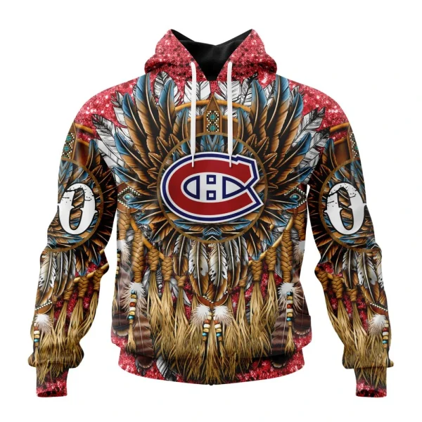 Hoodie NHL Montreal Canadiens Special Native Costume Design St2201