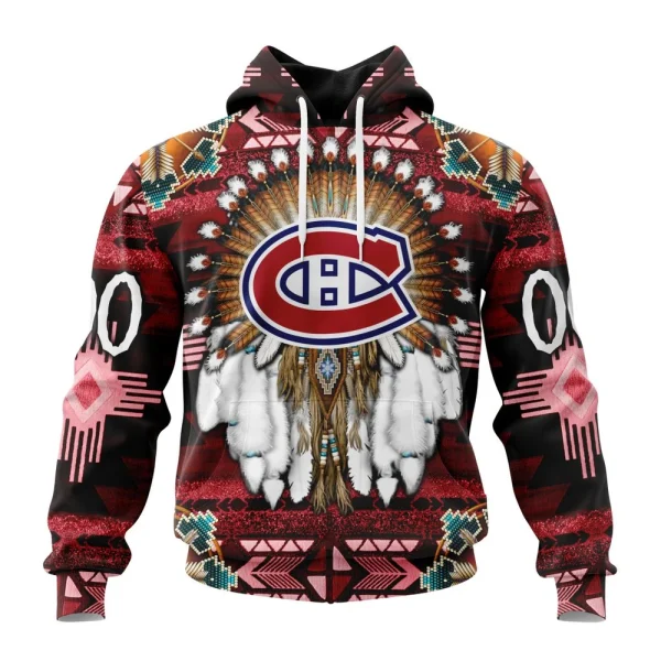 Hoodie NHL Montreal Canadiens Special Native Costume Design St2202