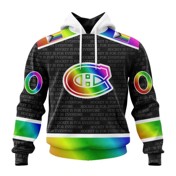 Hoodie NHL Montreal Canadiens Special Pride Design Hockey Is For Everyone
