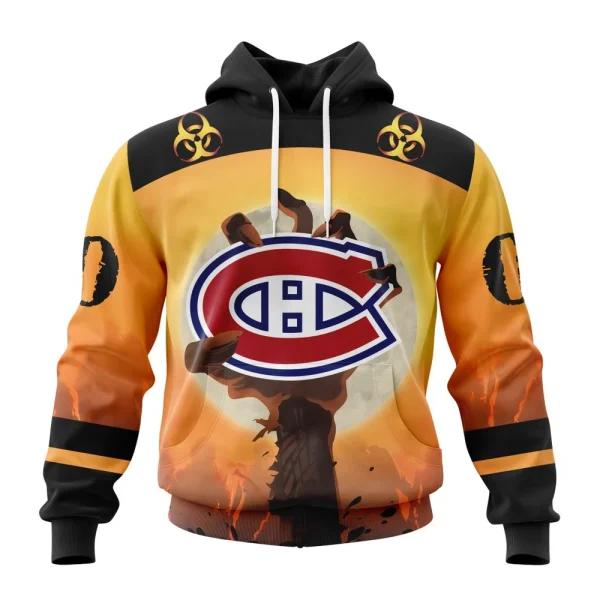 Hoodie NHL Montreal Canadiens Special Zombie Design For Halloween St2305