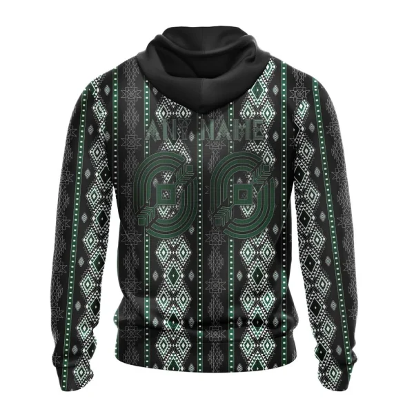 Hoodie NHL Minnesota Wild Special Skull Native Design St2301 - Image 2