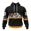 Hoodie NHL Nashville Predators Special Black And Gradient Design St2301