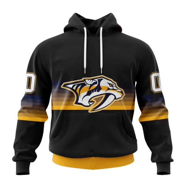 Hoodie NHL Nashville Predators Special Black And Gradient Design St2301