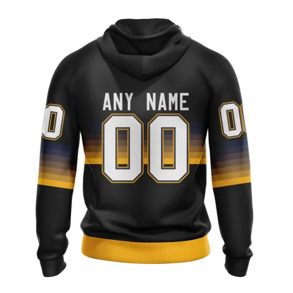 Hoodie NHL Nashville Predators Special Black And Gradient Design St2301 - Image 2