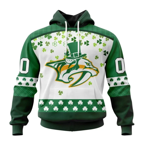 Hoodie NHL Nashville Predators Special Design For St. Patrick Day St2401