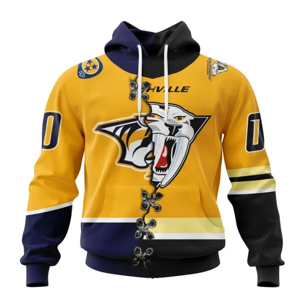 Hoodie NHL Nashville Predators Special Home Mix Reverse Retro Personalized Kits