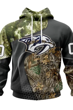 Hoodie NHL Nashville Predators Special Hunting Camo Design St2302