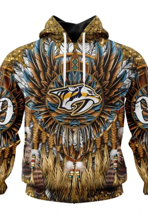 Hoodie NHL Nashville Predators Special Native Costume Design St2201