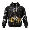 Hoodie NHL Nashville Predators Special Skull Art Design St2301