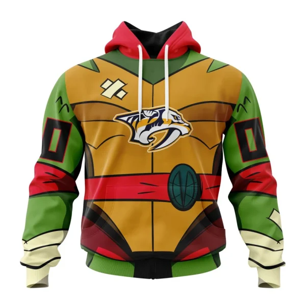 Hoodie NHL Nashville Predators Special Teenage Mutant Ninja Turtles Design St2301