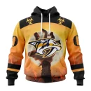 Hoodie NHL Nashville Predators Special Zombie Design For Halloween St2305