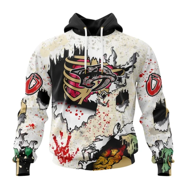 Hoodie NHL Nashville Predators Special Zombie Style For Halloween St2304