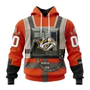 Hoodie NHL Nashville Predators Star Wars Rebel Pilot Design St2201