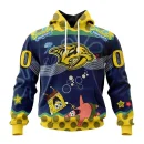 Hoodie NHL Nashville Predators, Specialized Jersey With Spongebob