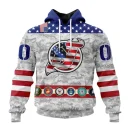 Hoodie NHL New Jersey Devils Armed Forces Appreciation St2201
