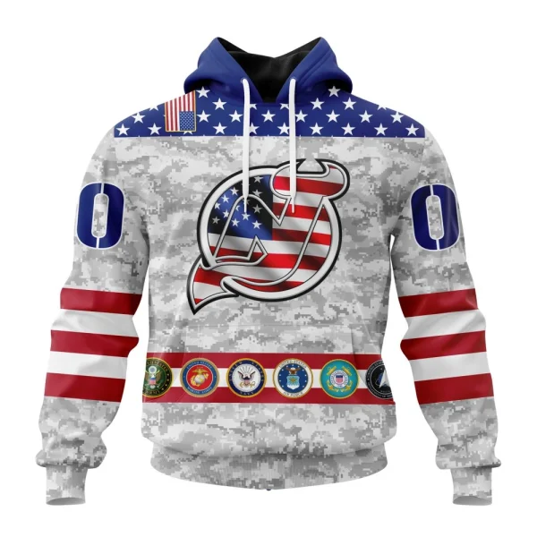 Hoodie NHL New Jersey Devils Armed Forces Appreciation St2201